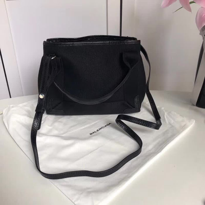 BALENCIAG巴黎世家 NAVY CABAS 子母購物袋 黑色帆布袋  BL1626